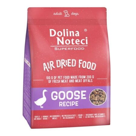 Dolina Noteci Goose Air-Dried Dog SuperFood 1kg - 2.2lbs - Human Grade