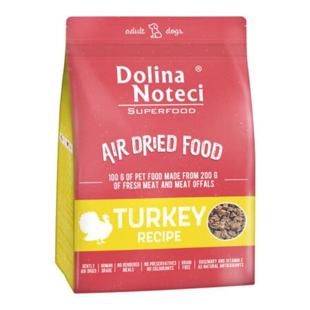 Dolina Noteci Turkey Air-Dried Dog SuperFood 1kg - 2.2lbs - Human Grade