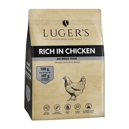 Dolina Noteci Luger's Chicken Air-Dried Dog SuperFood 1kg - 2.2lbs Human Grade