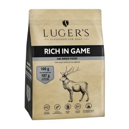 Dolina Noteci Luger's Rich in Game Air-Dried Dog SuperFood 1kg - 2.2lbs Human Grade