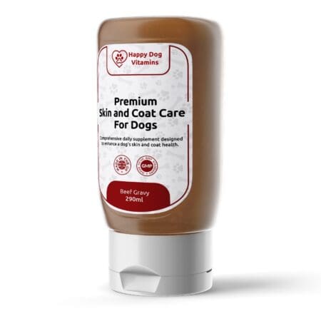 Happy Dog Vitamins- Skin and Coat Care for Dogs - Beef Gravy 290ml