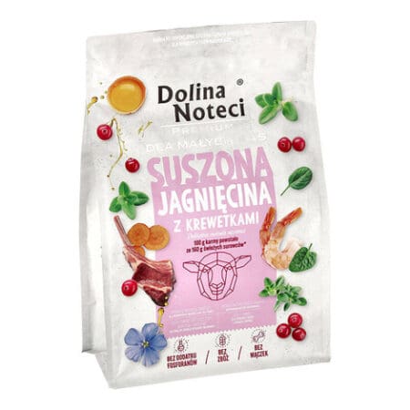 Dolina Noteci Premium Air Dried Dog Food For Adult Small Breed Dogs - Lamb With Shrimp 3 kg